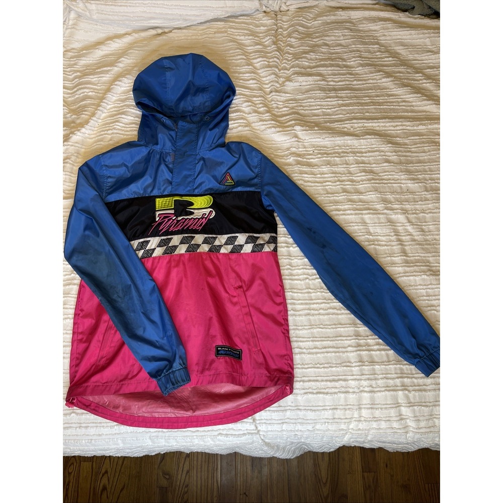 Black Pyramid Heartbreak Windbreaker Jacket Size Small Top Zipper Hood